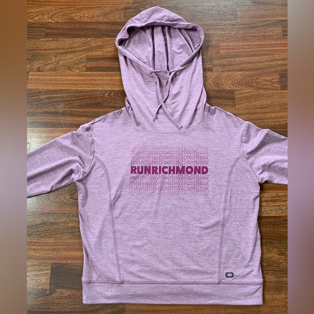 OGIO Richmond Hooded Athletic Long Sleeved T-shirt Sz XS Purple lightweight